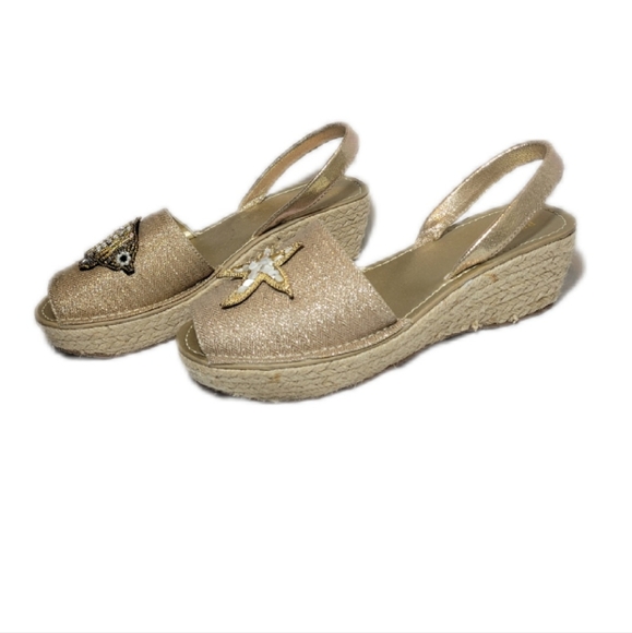 Reaction Kenneth Cole Espadrille Nautical Starfish Sandals 6.5 - Picture 8 of 9